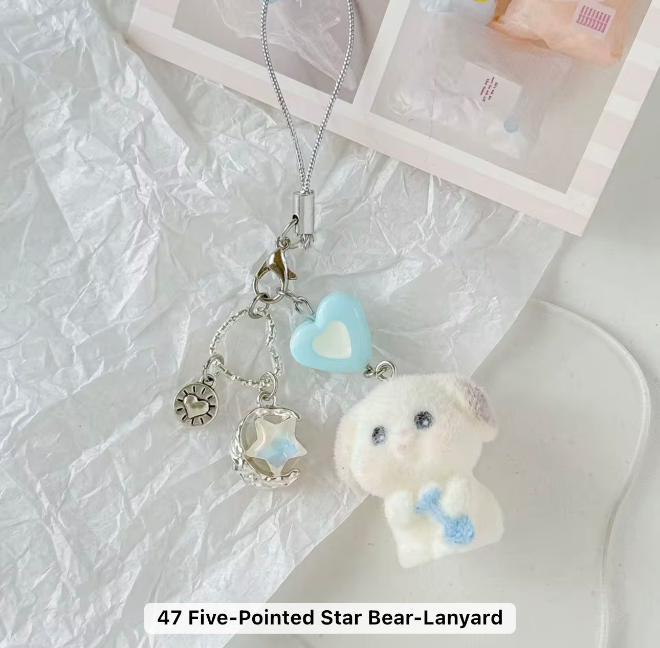 Adorable Soft Cute Plushy Dog Keychain / Stuffed Animal Keychain