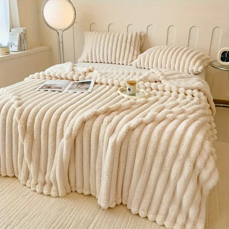 Luxury Plush Faux Rabbit Fur Blanket