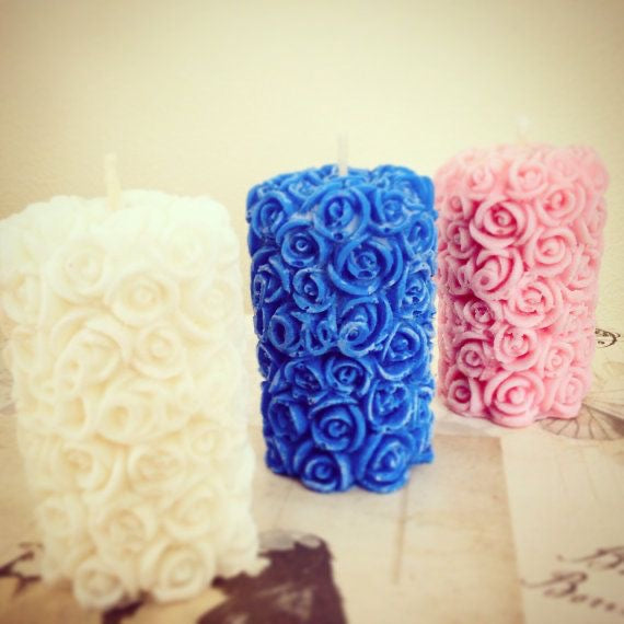 Rose Pillar Candle