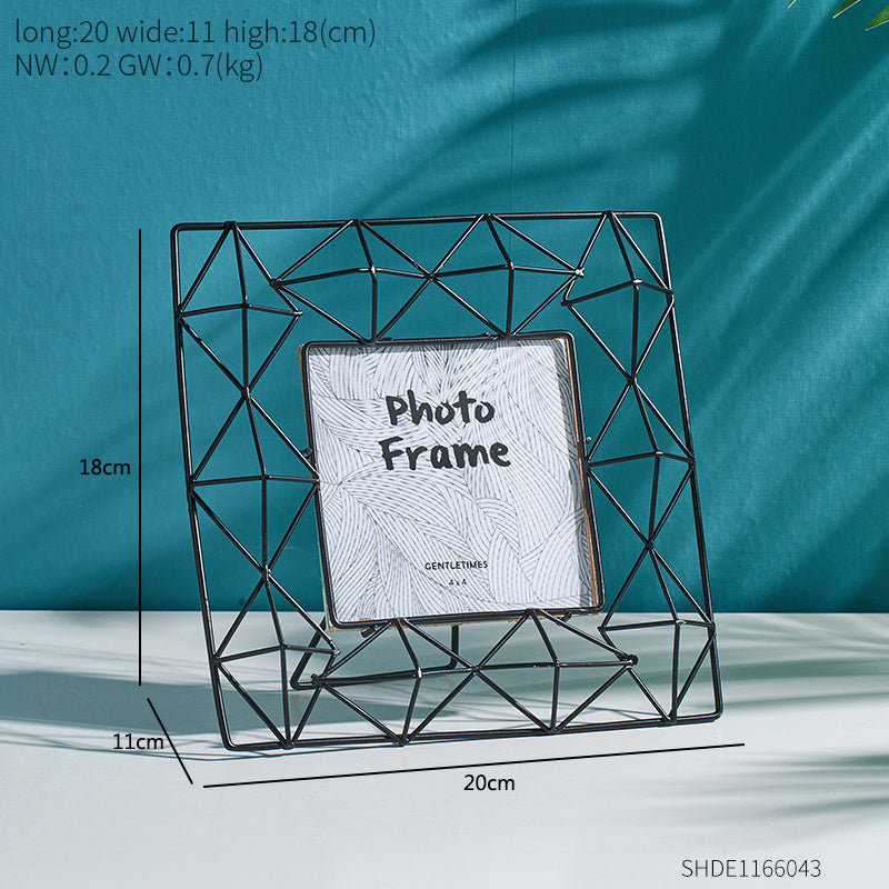 Geometric Metal Photo Frame