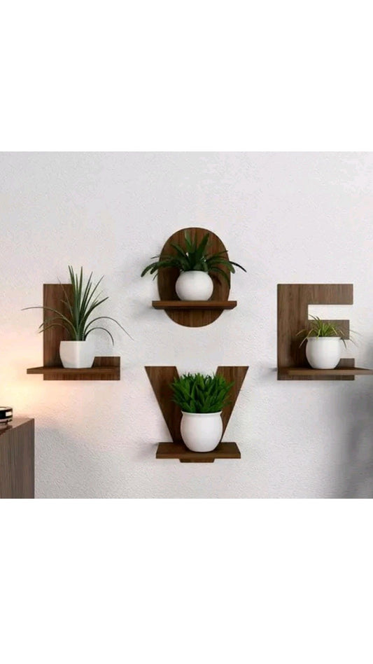 “LOVE” Design Multipurpose  Wall Shelves Plant Stands