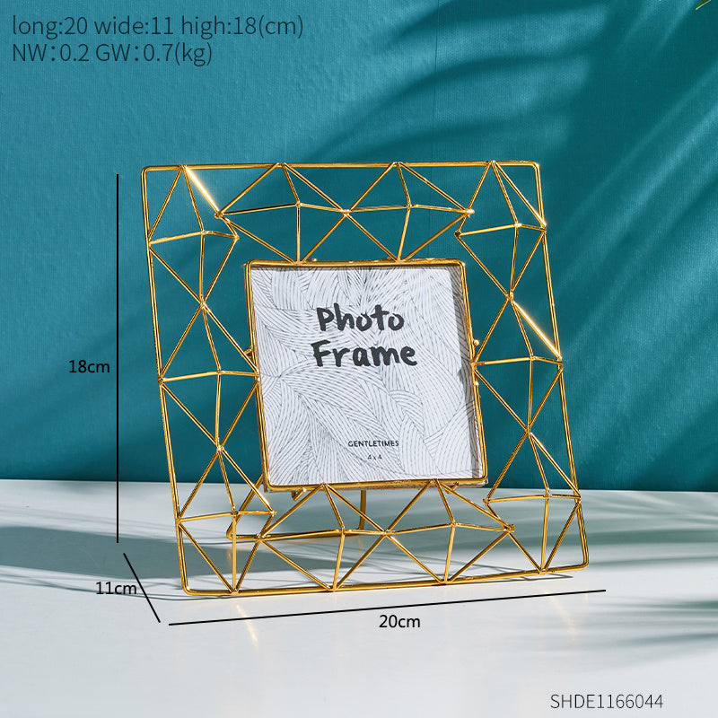 Geometric Metal Photo Frame