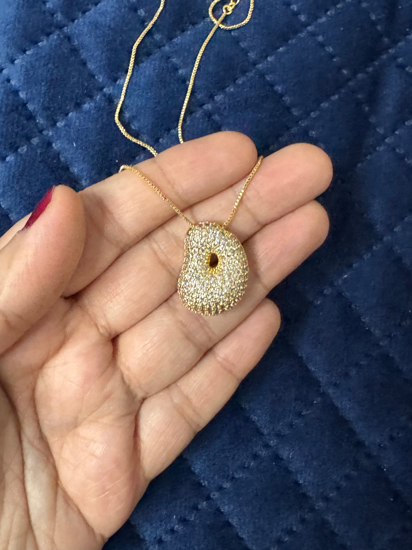 Zircon Chunky A-Z Letter Pendant