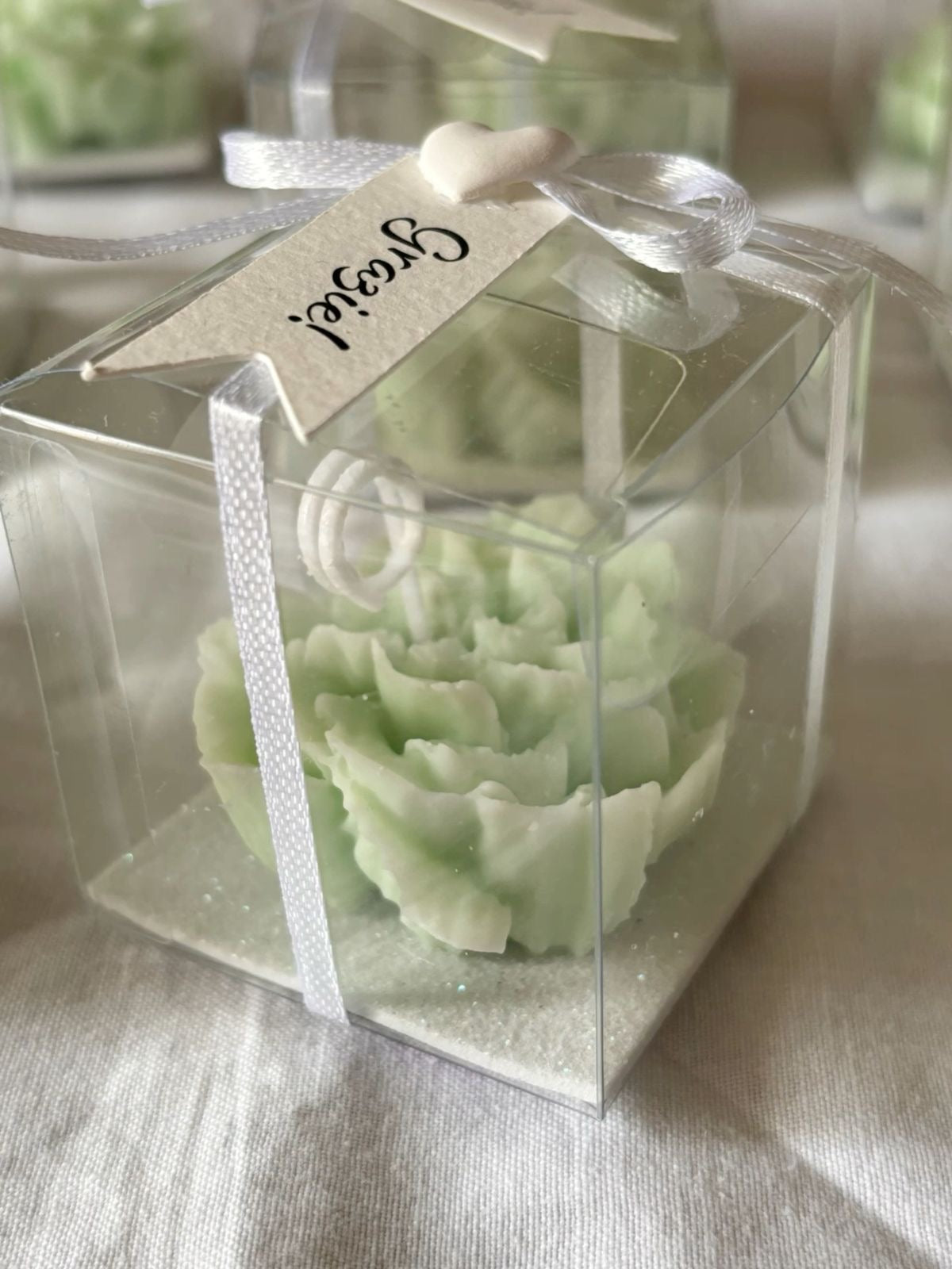 Elegant Carnation Flower Candle