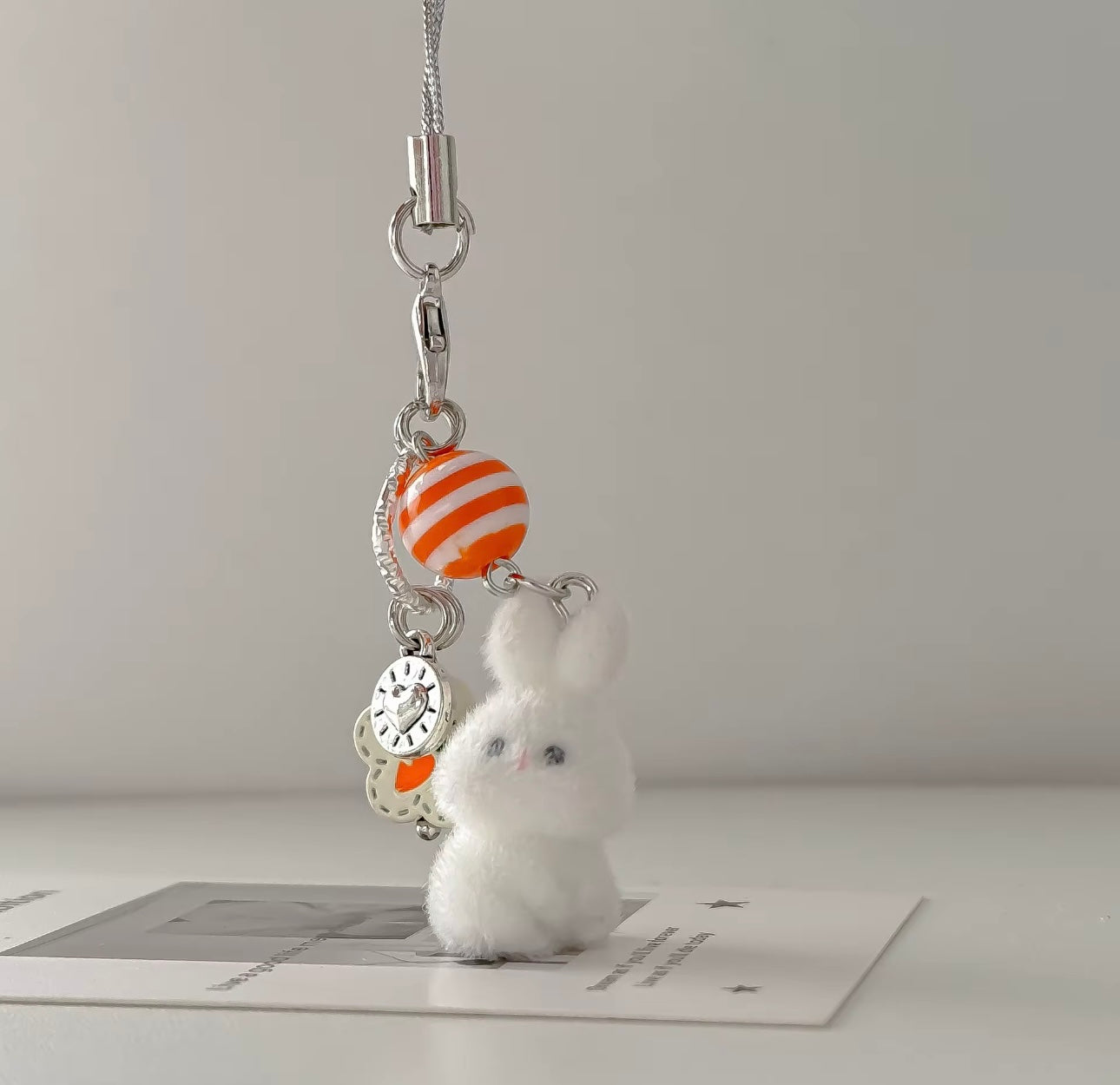 Adorable Soft Cute Plushy Dog Keychain / Stuffed Animal Keychain