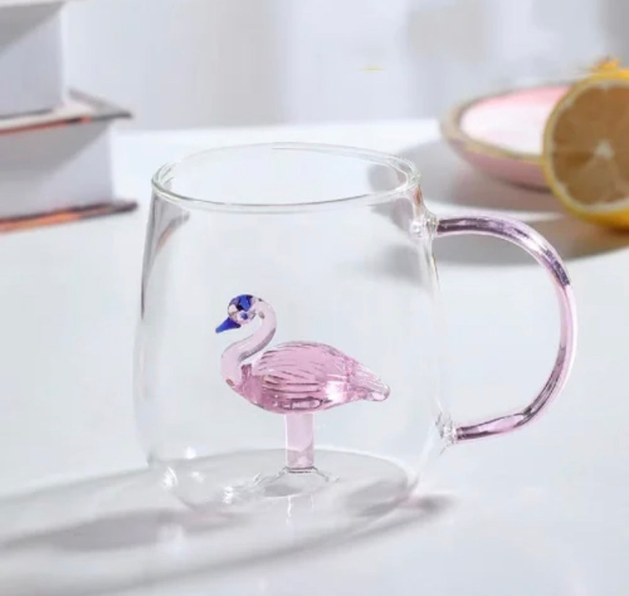 Transparent 3D Crystal Flamingo Mug