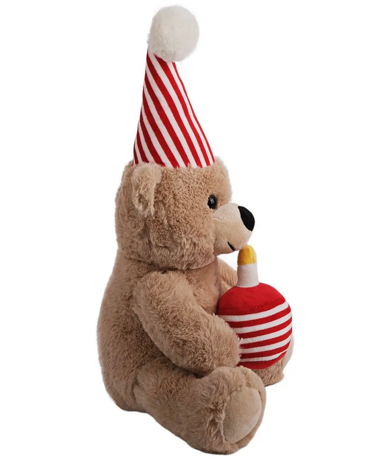 Happy Birthday Teddy Bear With Cake & Hat