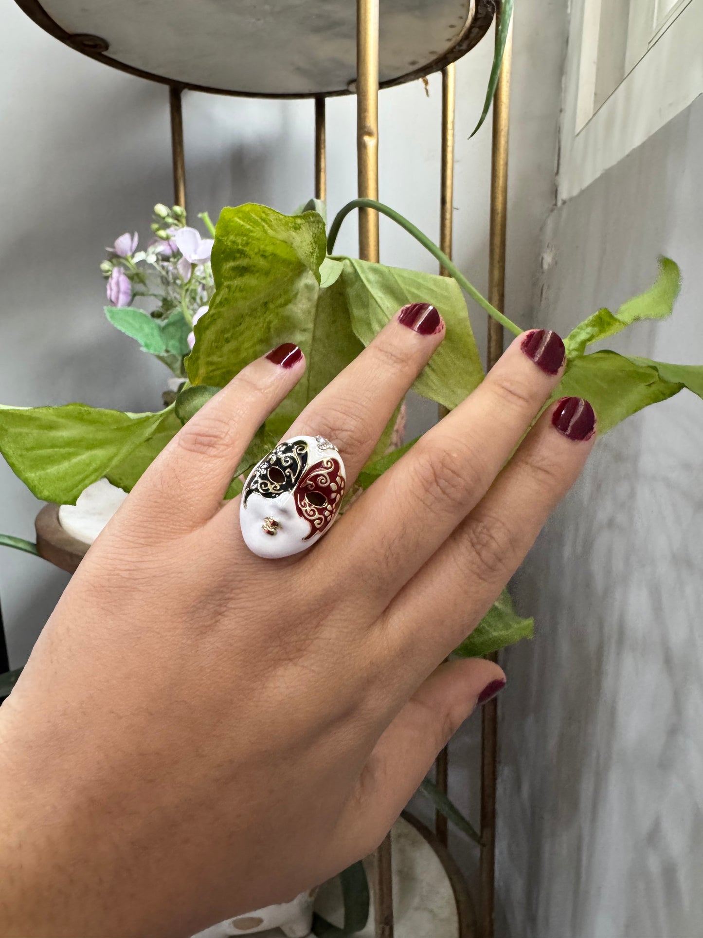 Statement Venetian Mask Ring