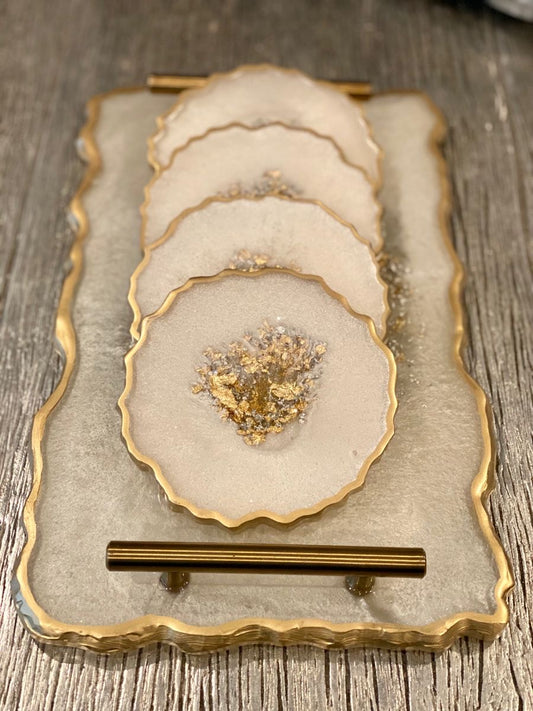 Luxe Tray and Coasters Set