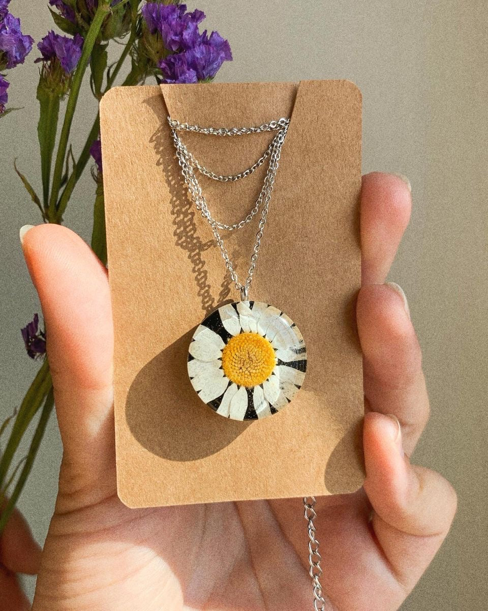 Pendants with Real Pressed Flowers