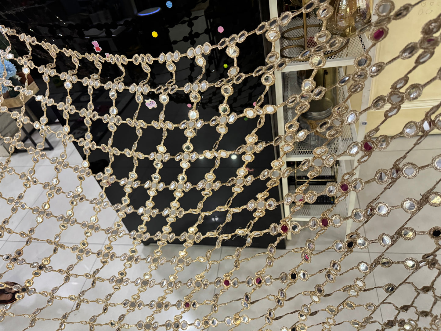 Exclusive Handmade Statement Mirror Jaal Dupatta/Veil