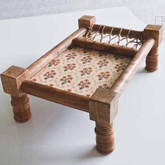 Wooden Khatiya/Cot Platter cum Serving Tray