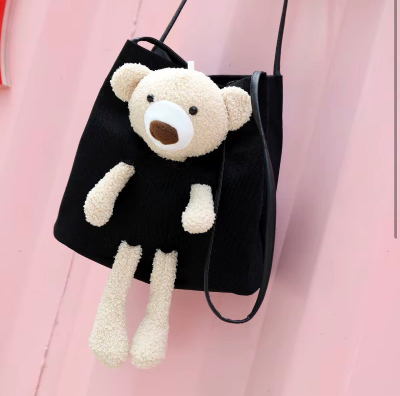 Cute Plush Teddy Tote Bag