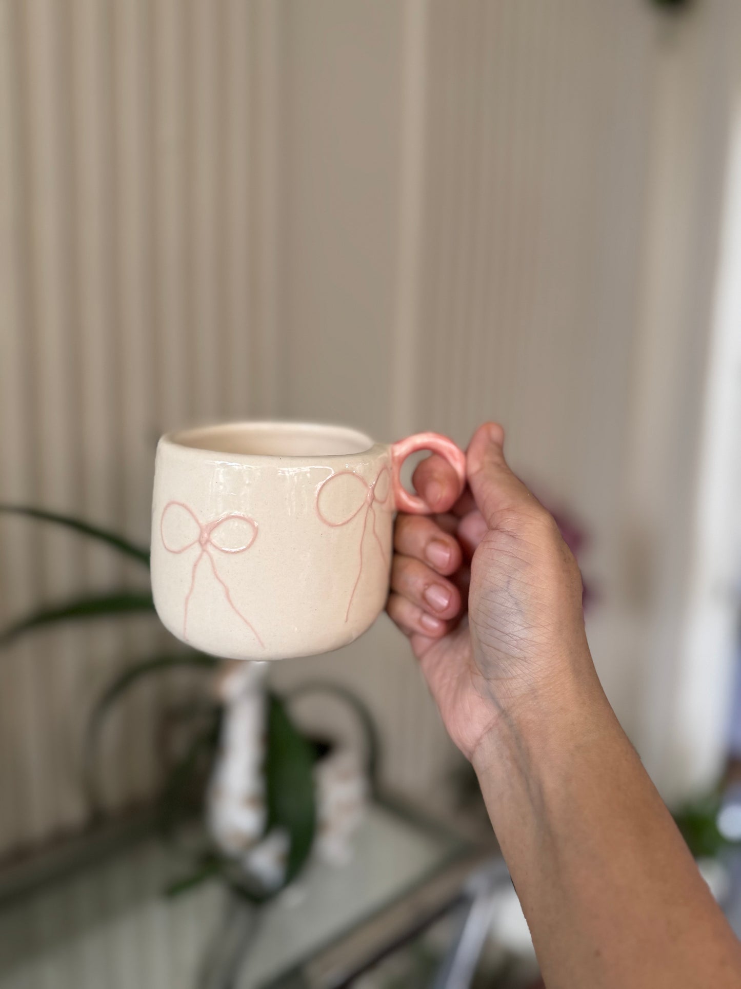 Cute Bow Mug & Saucer Set