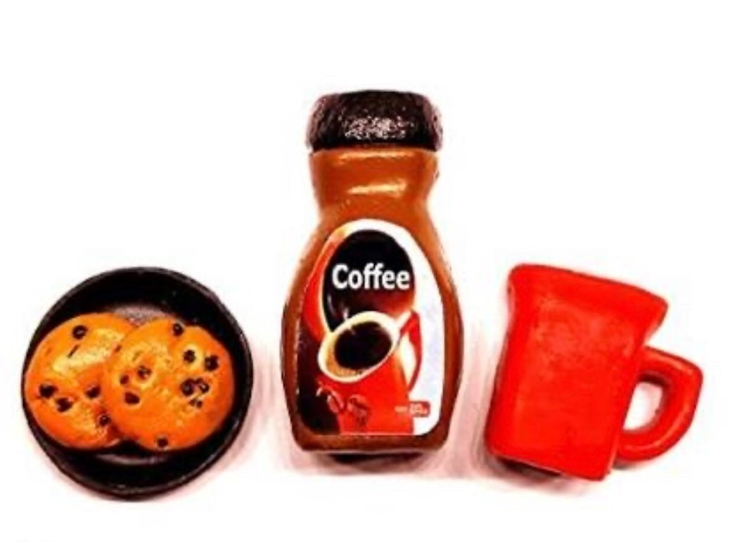 Coffee Cookie & Mug Combo Miniature Fridge Magnet