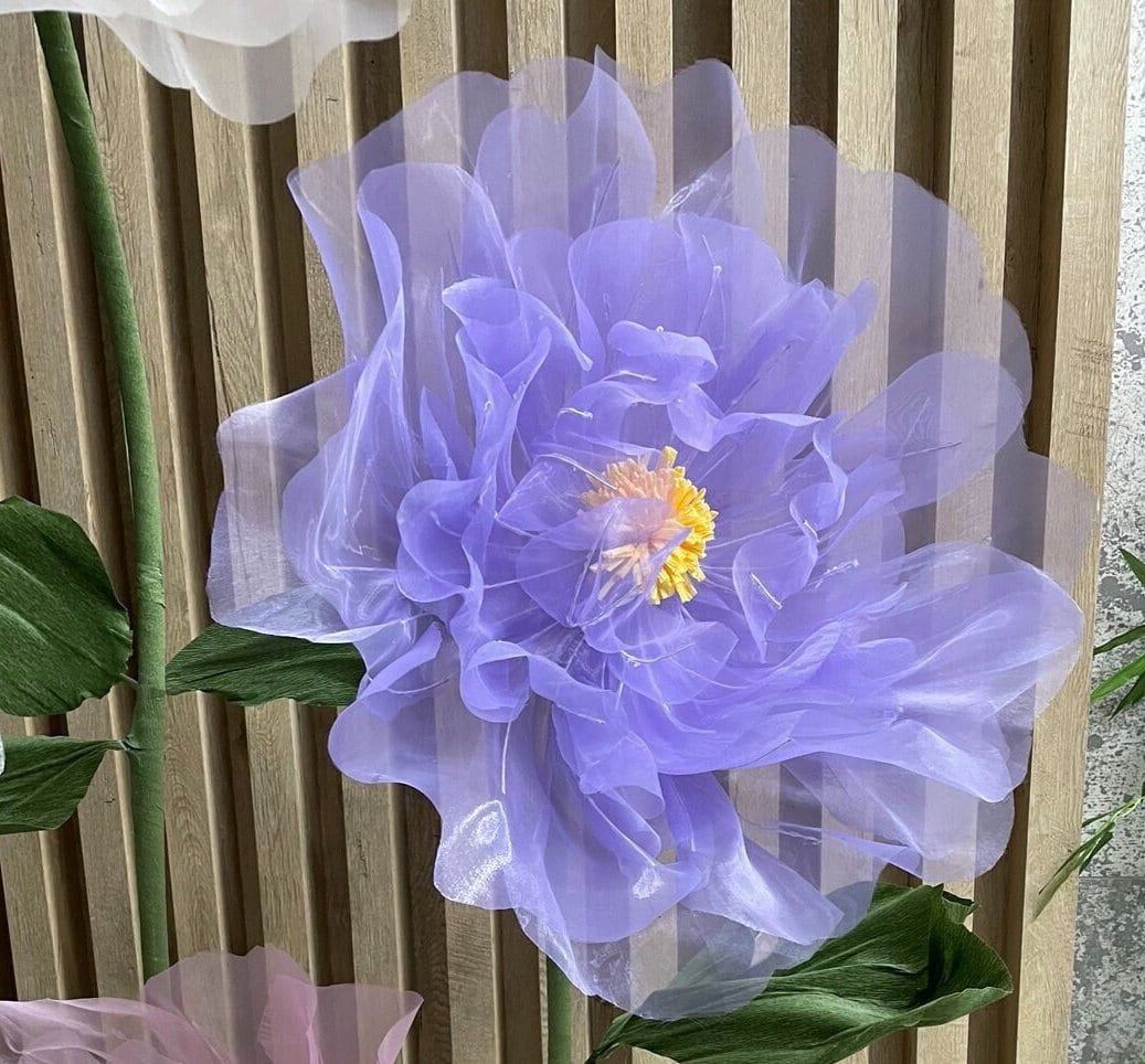 Large Organza Fabric Flowers