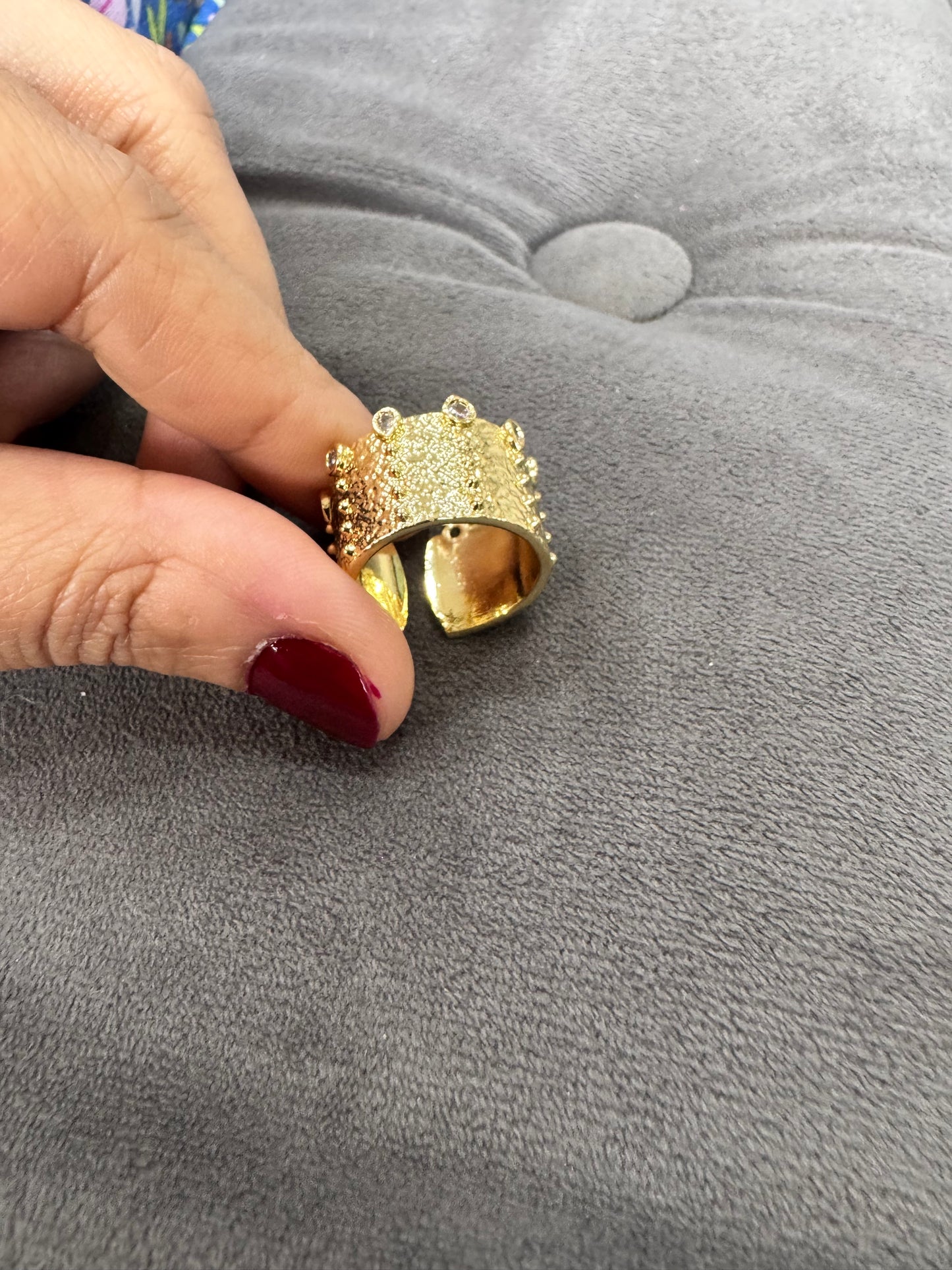 Statement Gold Plated Band Ring