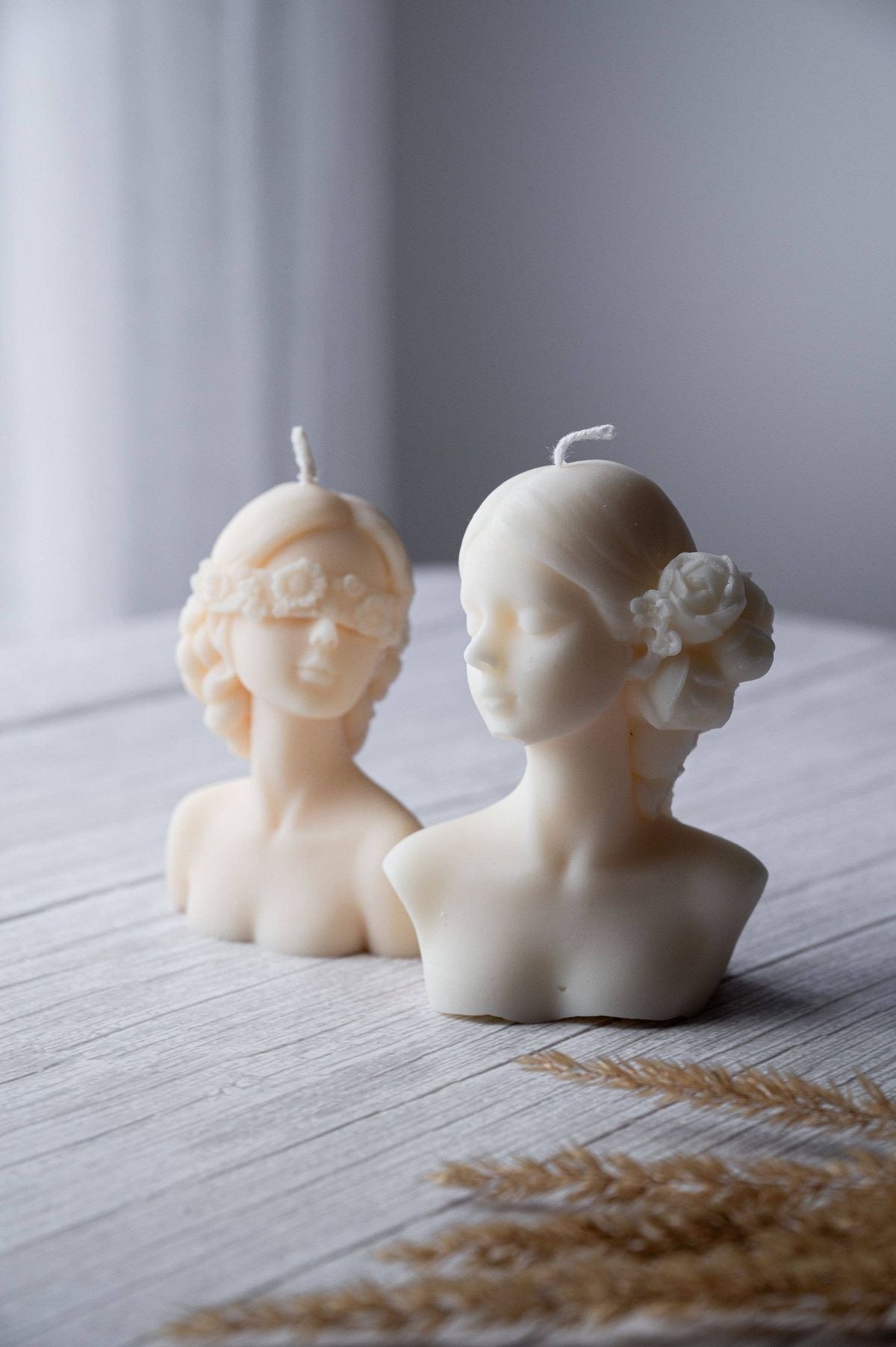 Woman Face Candles - Set of 2