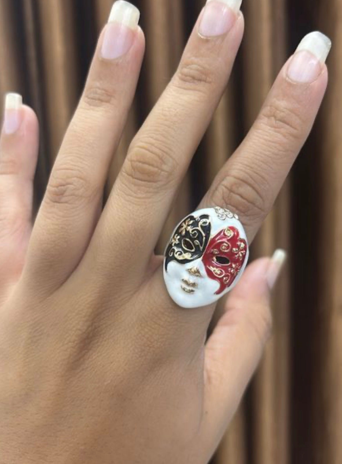 Statement Venetian Mask Ring