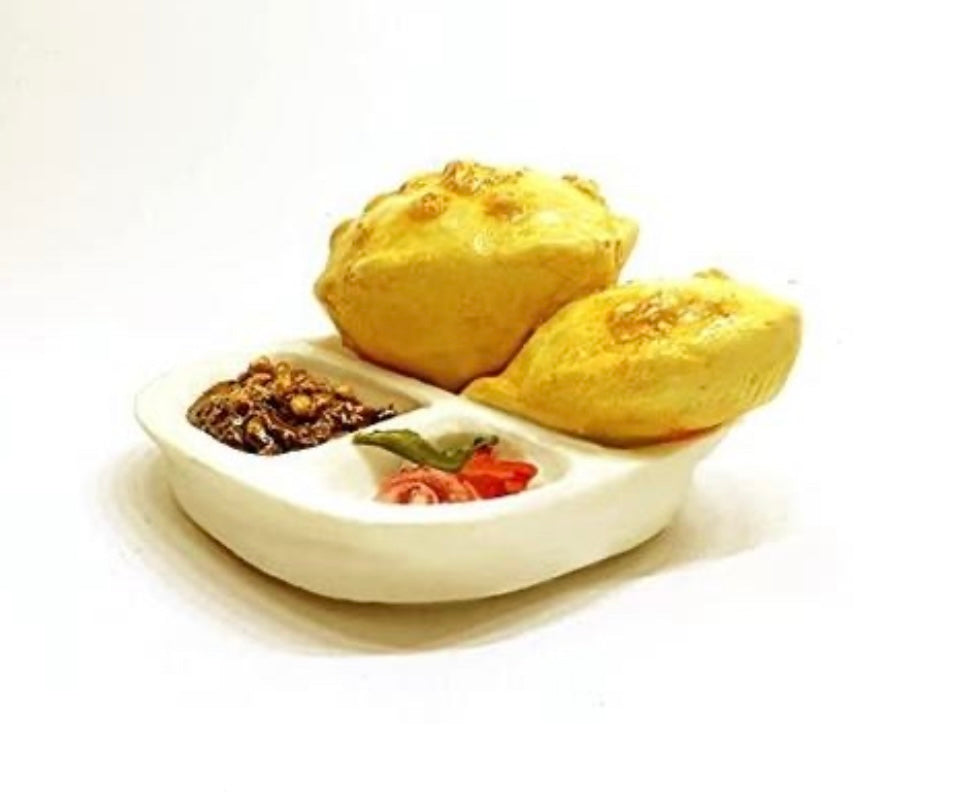 Chole Bhature Miniature Fridge Magnet