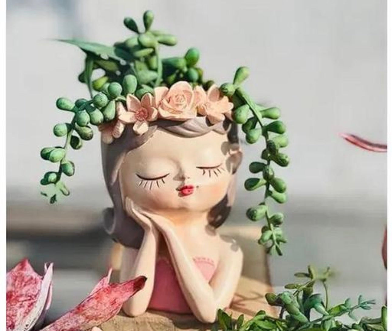 Cute Girl Fairies Planter / Multipurpose Brush Holder / Pencil Holder