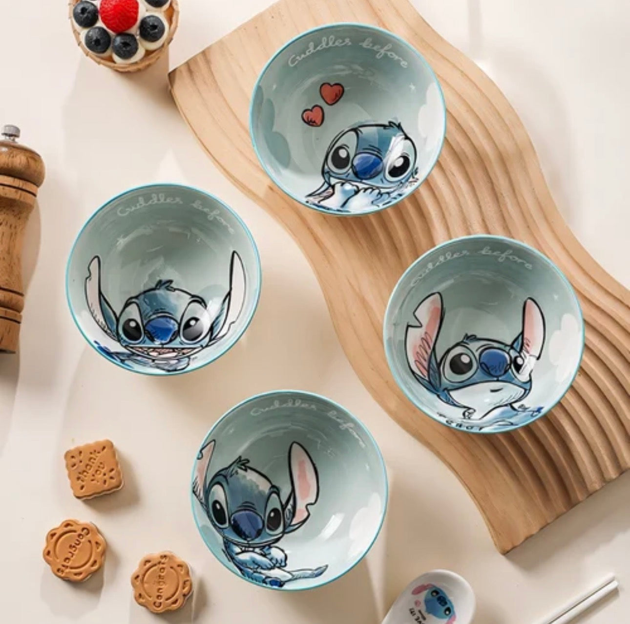 Exclusive Ceramic Stitch Bowl Set of 4 | Bowl Gift Set