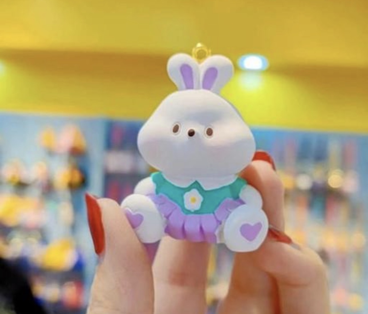 Adorable Smiling Bunny Keychain