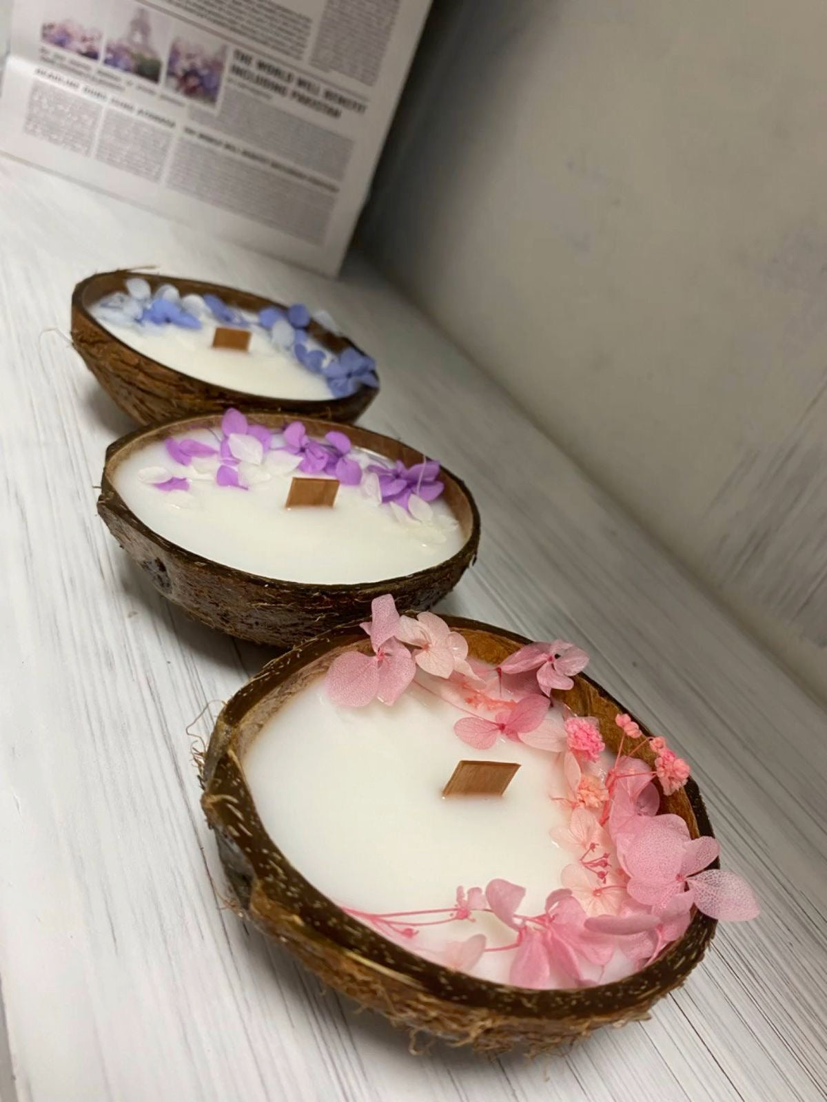 Premium Vintage Coconut Shell Candles