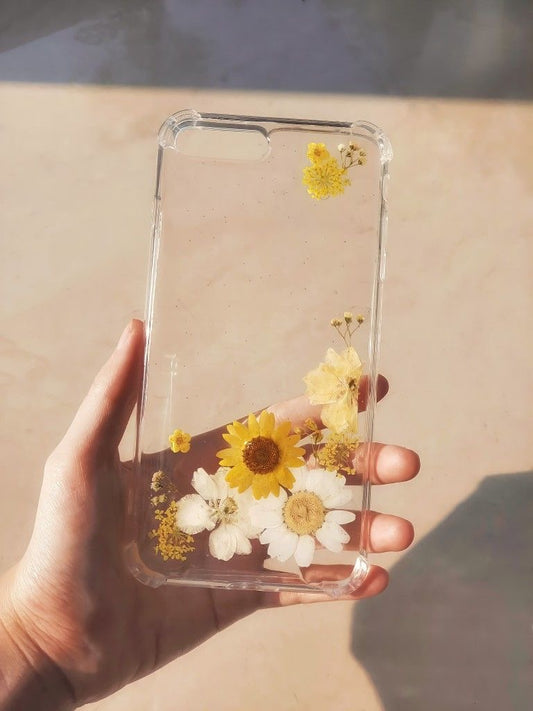 Floral Mobile Cover with Real Pressed Flowers