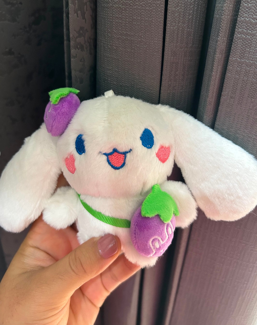 Cute Cinnamoroll Strawberry Plush Keychain