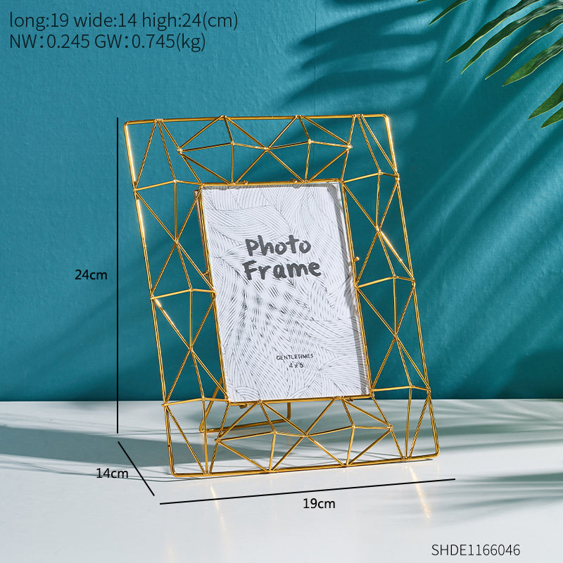 Geometric Metal Photo Frame