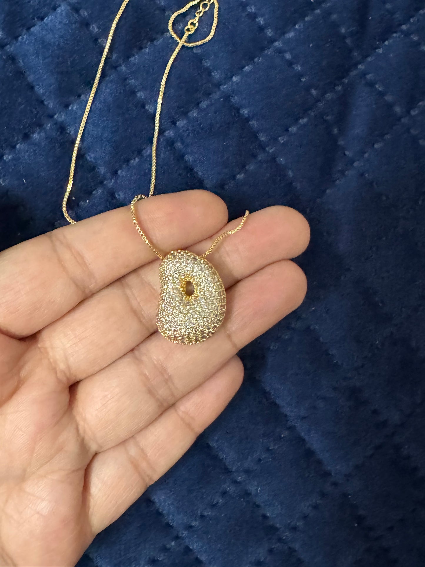 Zircon Chunky A-Z Letter Pendant