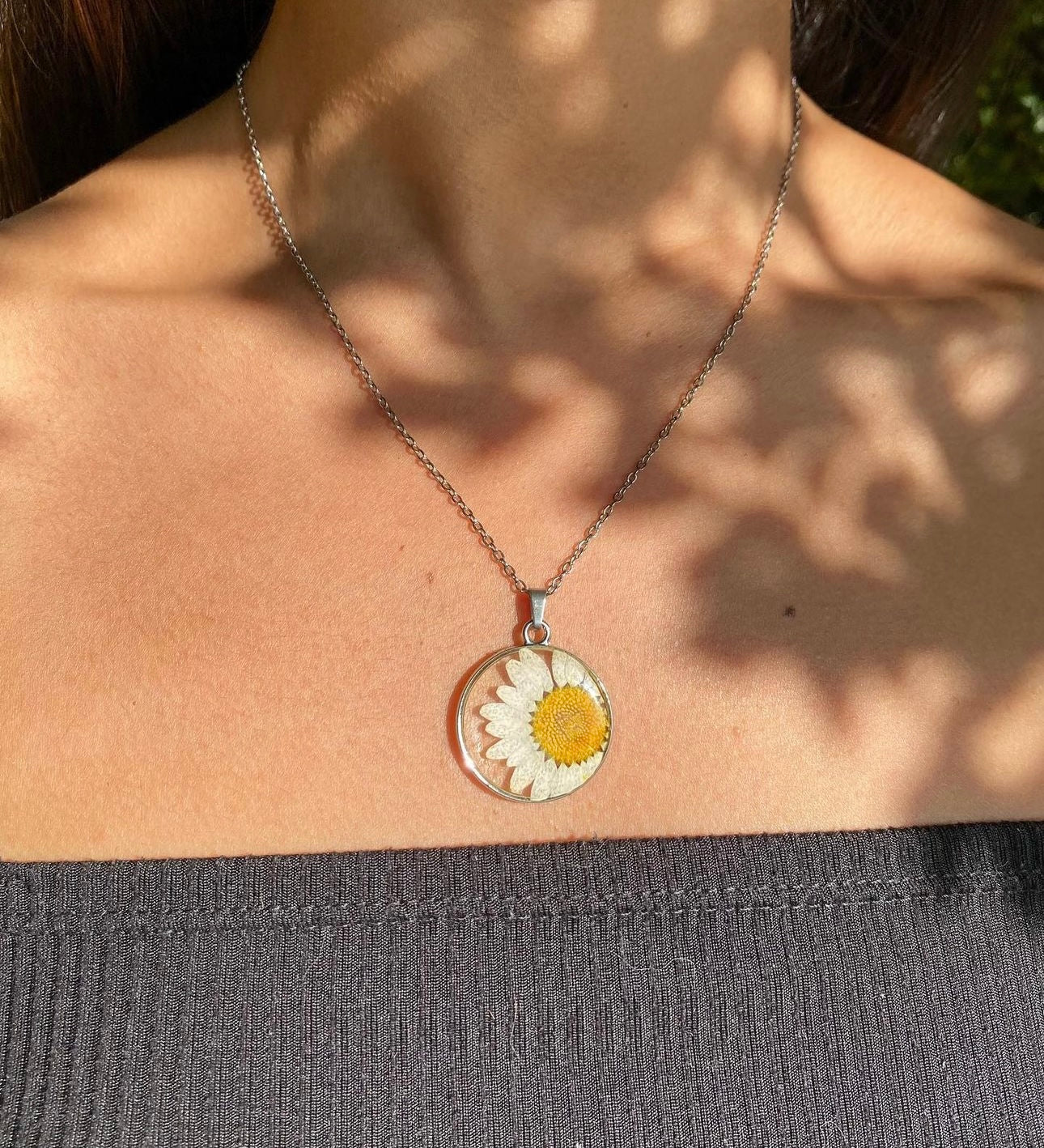 Pendants with Real Pressed Flowers