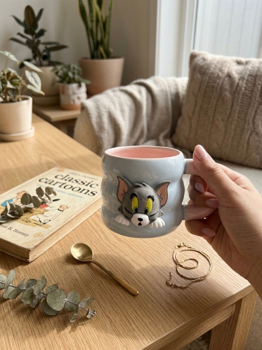 Exclusive Tom & Jerry Chunky Ceramic Mug
