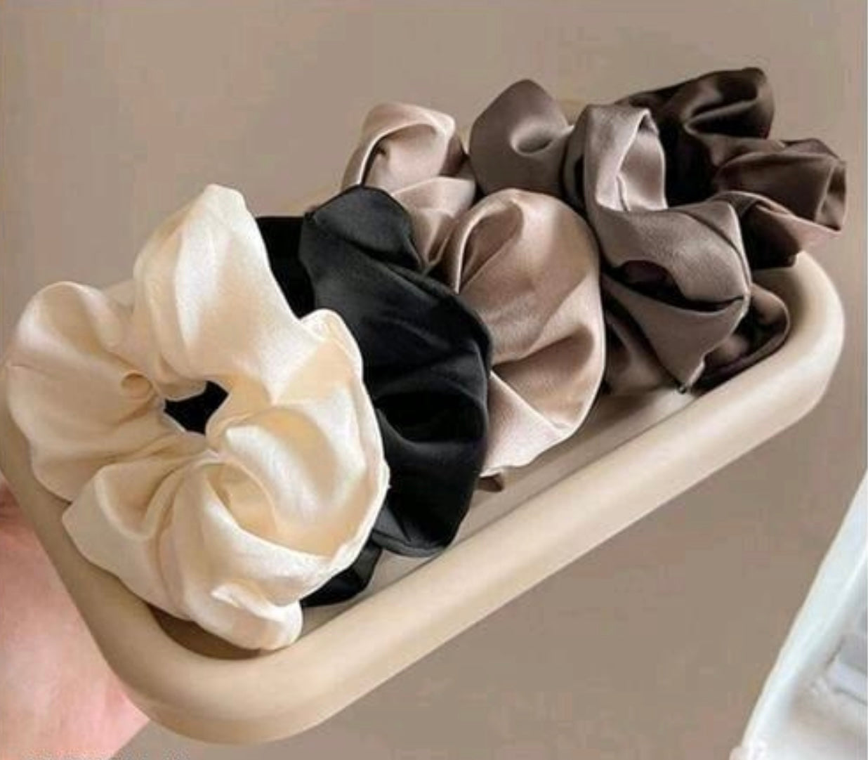 Premium Satin Srunchies - Set of 5