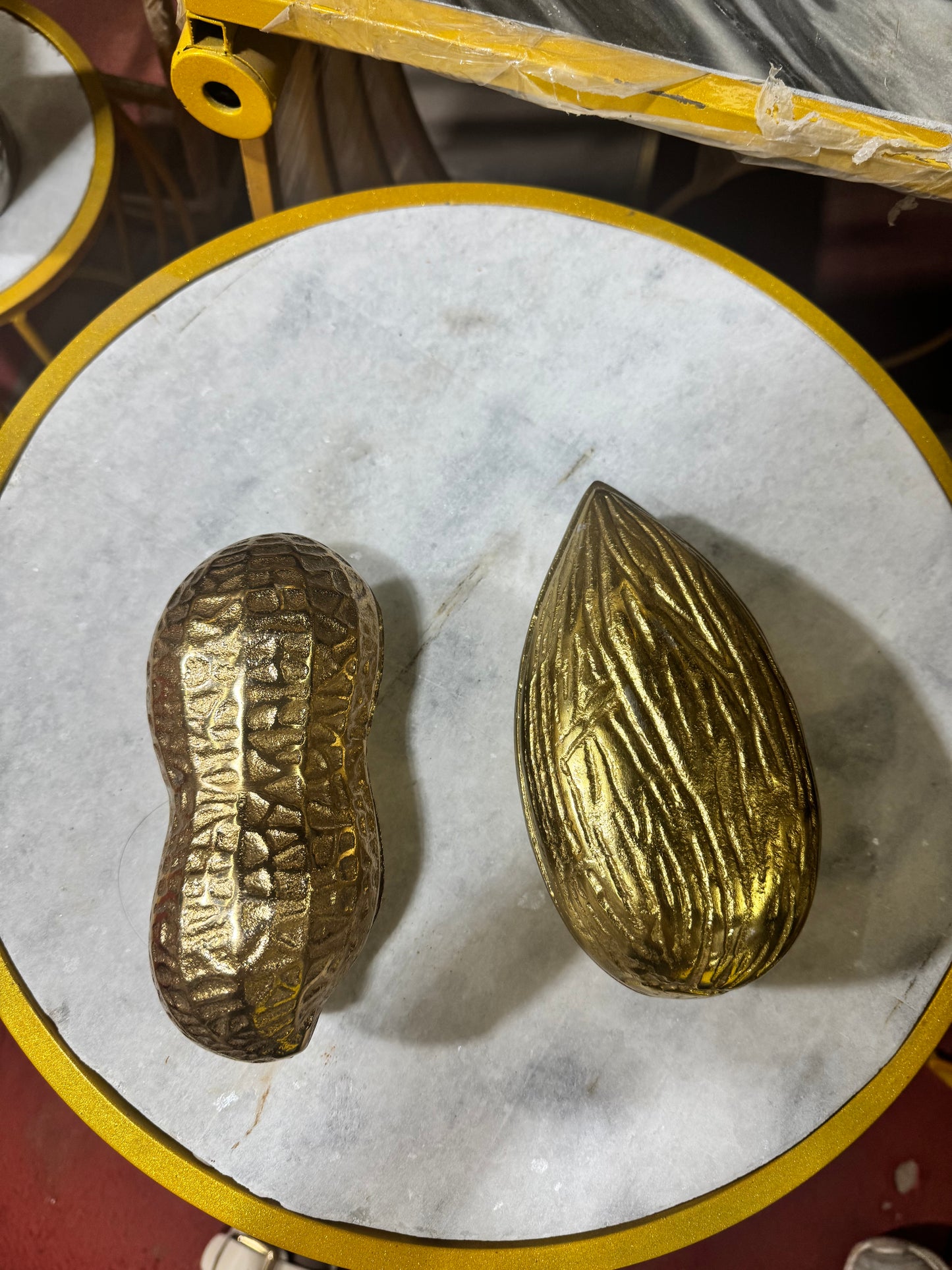 Luxe Gold Decorative Multipurpose Almond Shape Trinket Tray