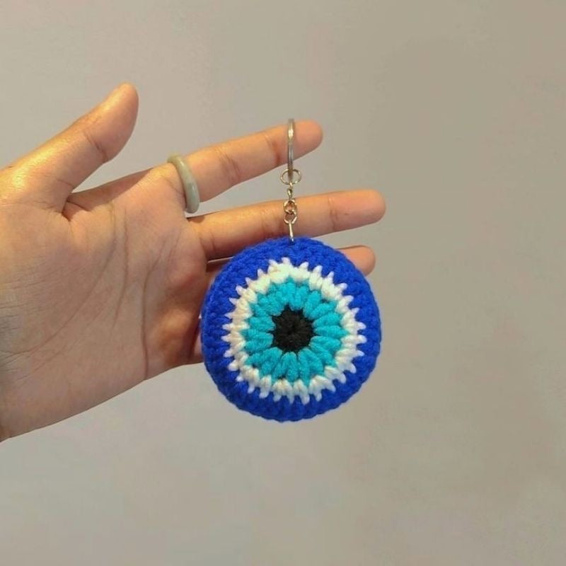 Exclusive Evil Eye Crochet Keychain