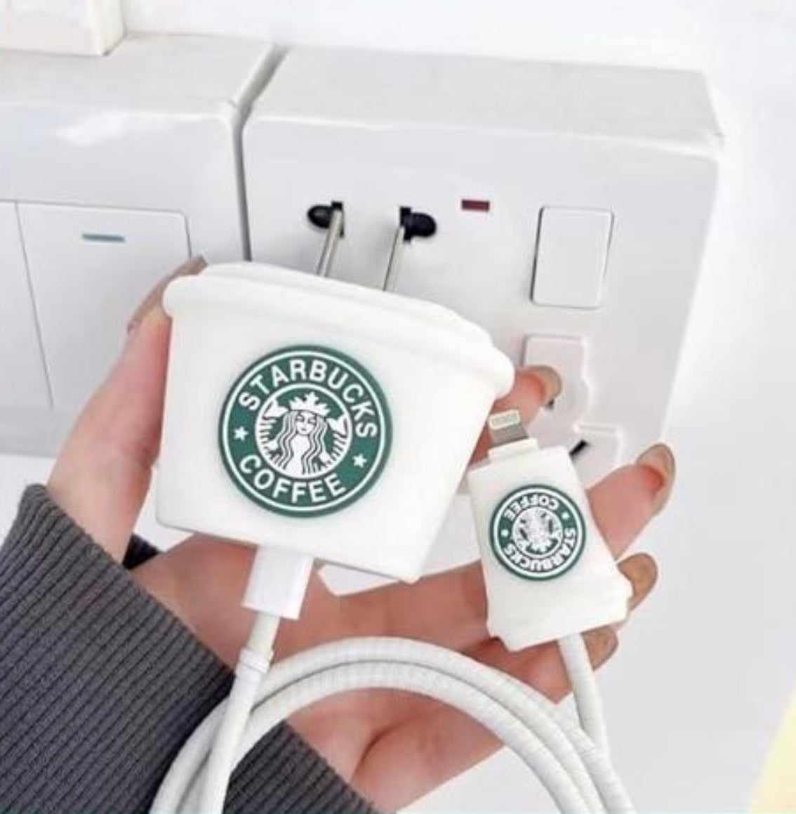 Exclusive Starbucks Design Charger Cover for iPhones (18W-20W Charger)