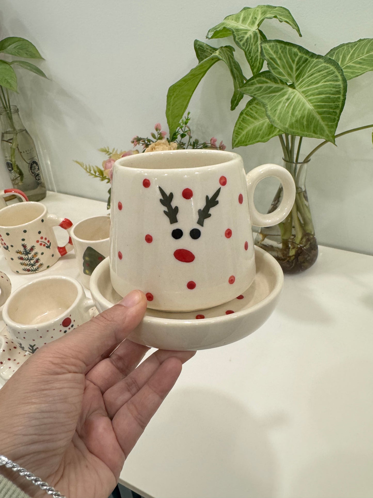 Merry Christmas Mugs Combo - Set of 9