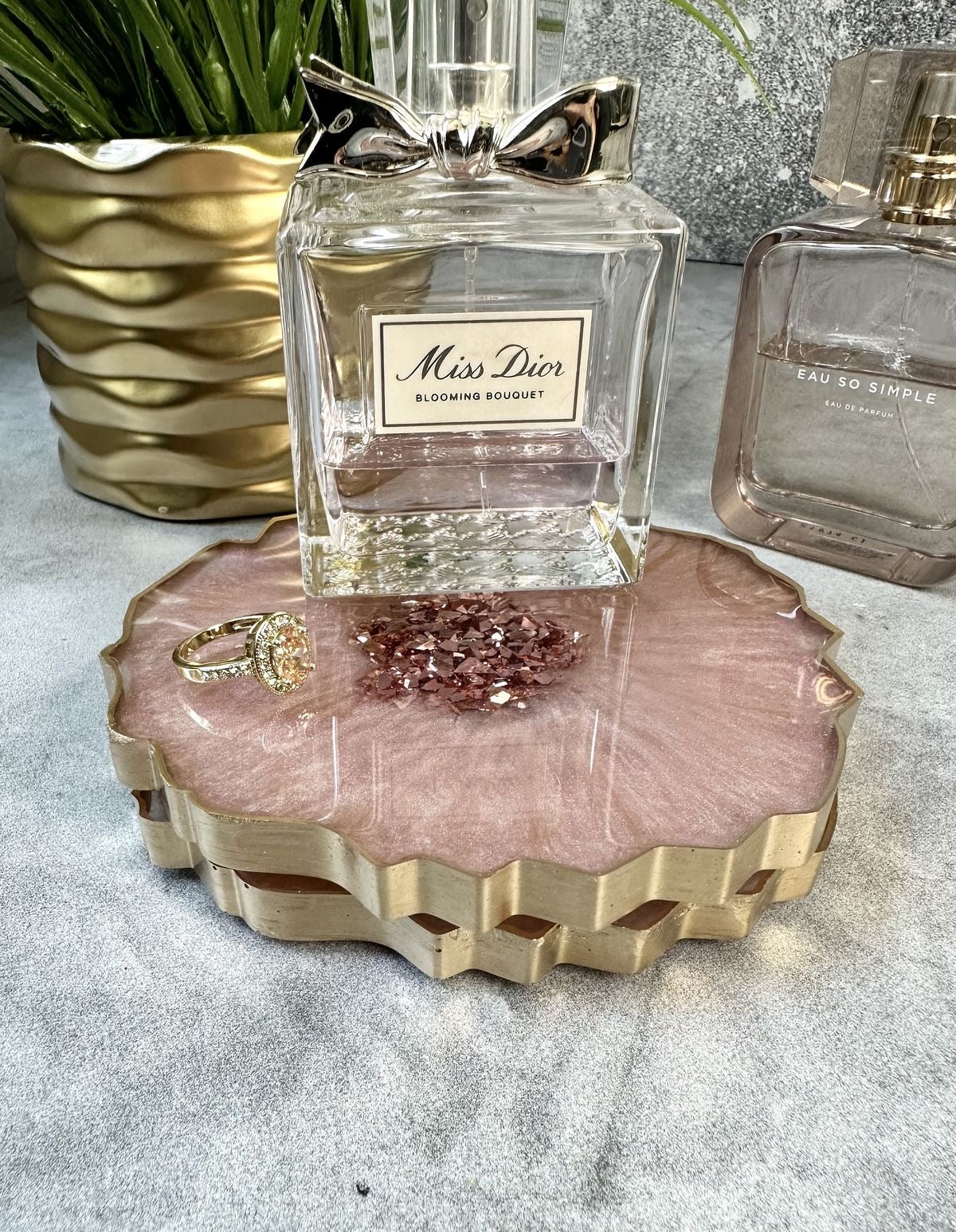 Pink & Gold Luxe Coasters Set