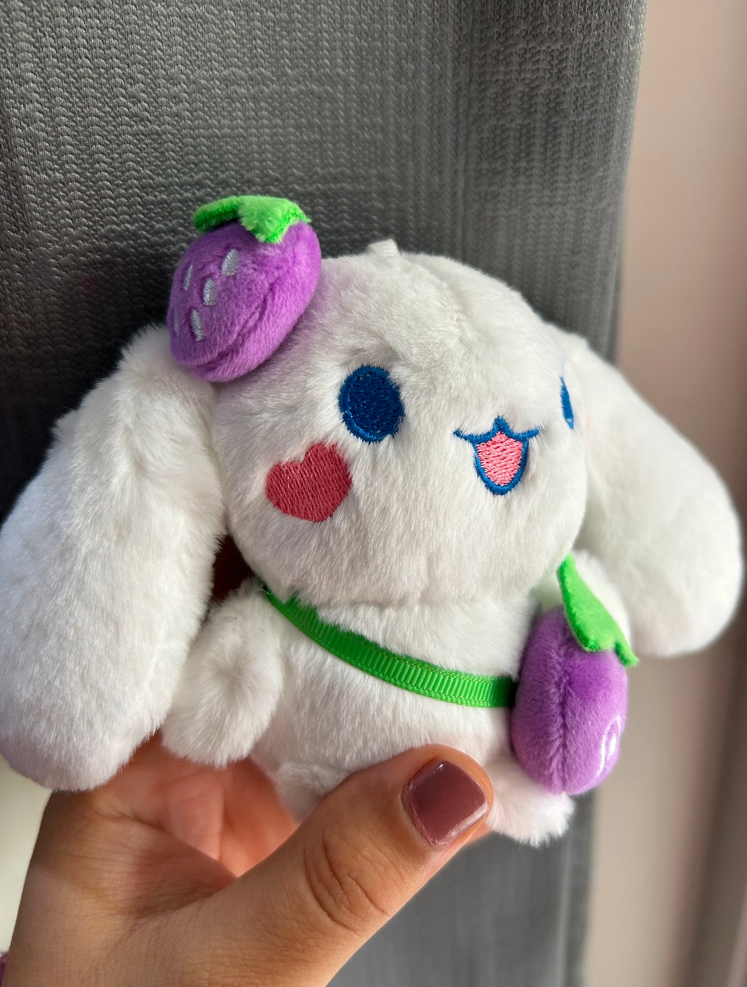 Cute Cinnamoroll Strawberry Plush Keychain