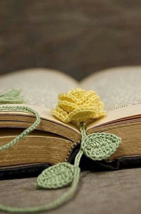 Crochet Rose Bookmarks