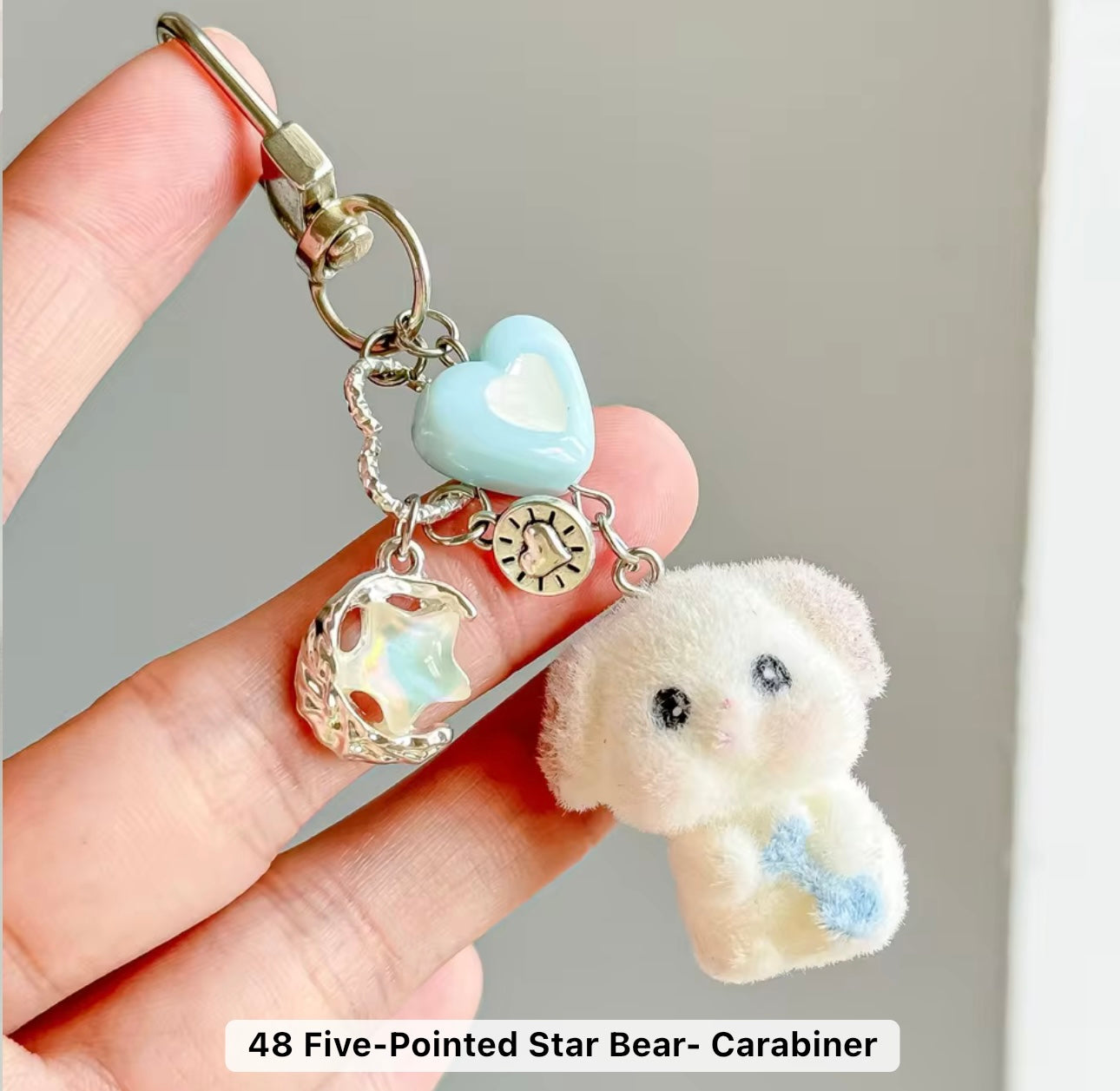 Adorable Soft Cute Plushy Dog Keychain / Stuffed Animal Keychain