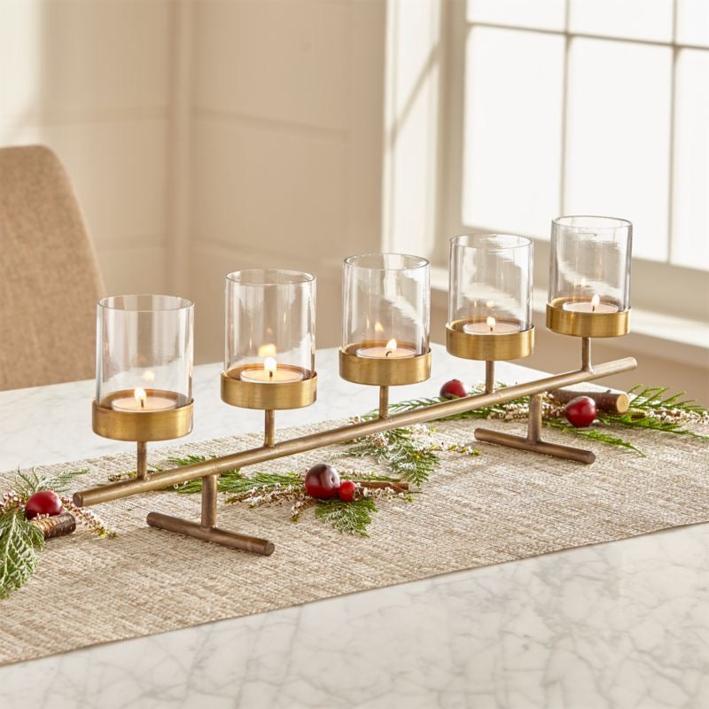 Decorative Gold Metal T-Light Candles Stand