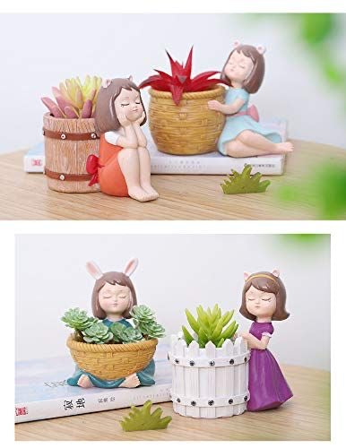 Unique Small Girls Fairies Succulent Planters - Set of 4