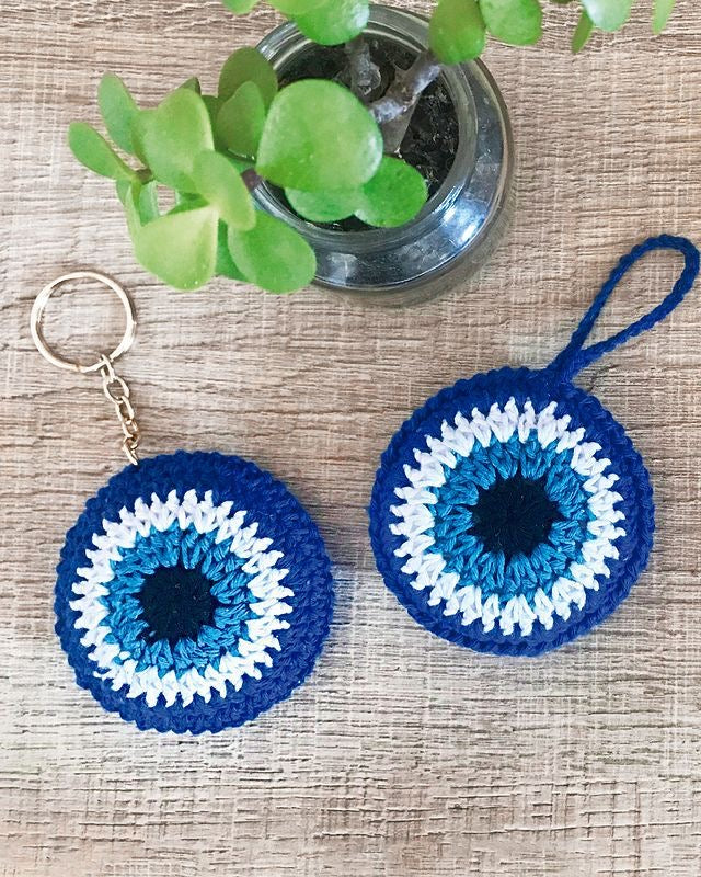 Exclusive Evil Eye Crochet Keychain