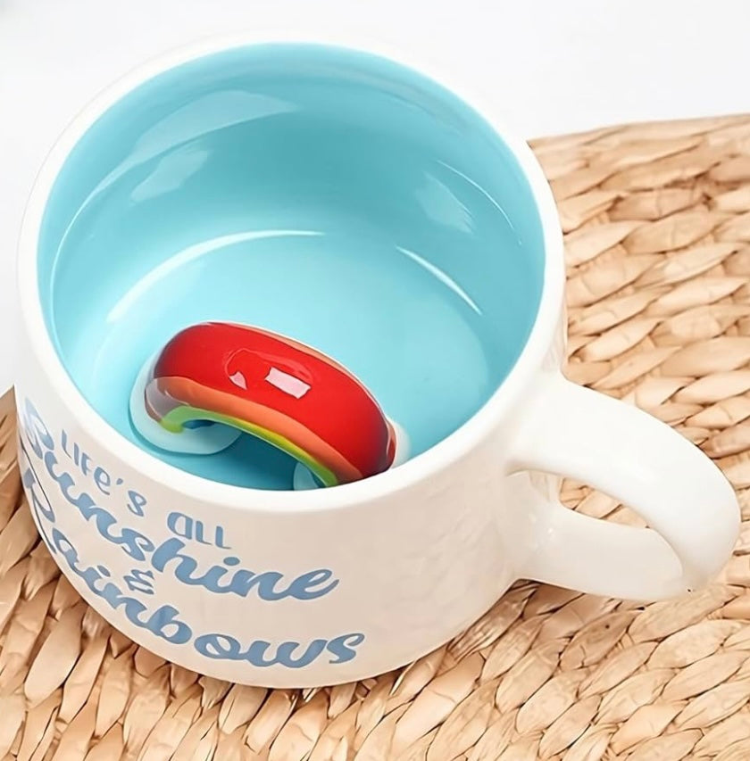 Pinterest Inspired Rainbow Inside Mug