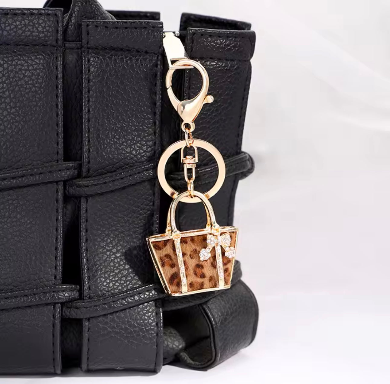 Miniature Luxury Handbag Rhinestones Keychain