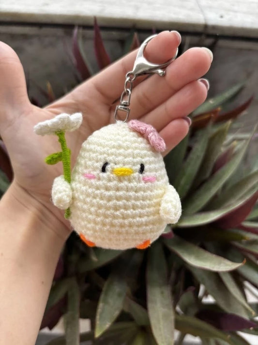 Adorable Duck Crochet Keychain