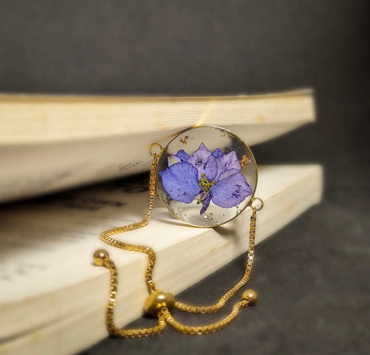 Petite Bracelet with Real Flower